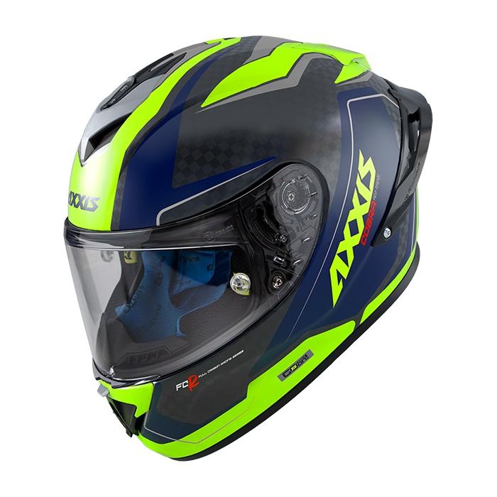 integrální přilba Axxis Cobra Rage žlutá fluo/černá/carbon, Velikost XL