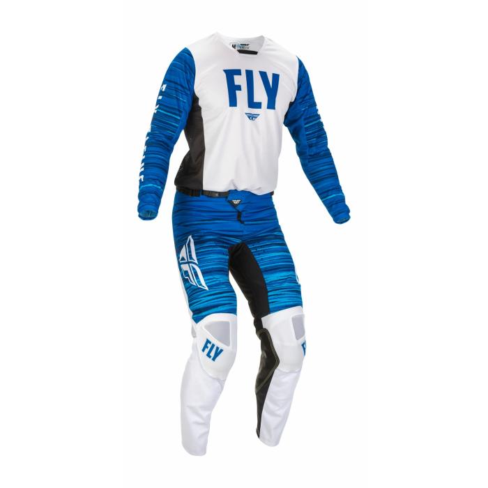 motokrosový dres Fly Racing Kinetic Wawe bílá/modrá, Velikost L