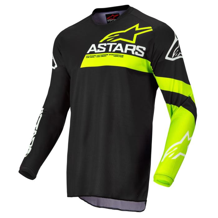 dětský motokrosový dres Alpinestars Racer Chaser černá/žlutá fluo