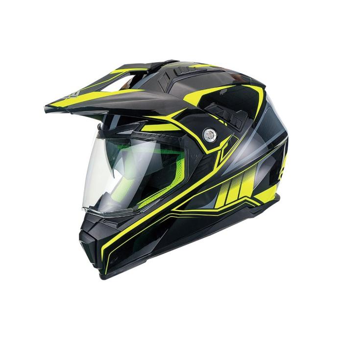 enduro přilba Maxx FS 606 černá/žlutá fluo, Velikost XXL