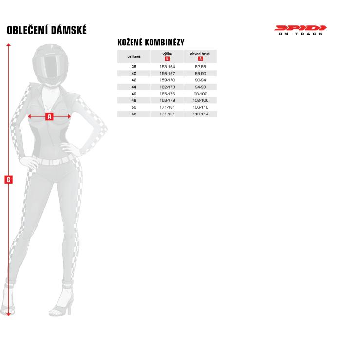 dámská dvoudílná moto kombinéza Spidi Laser Touring Lady černá/bílá/červená, Velikost 38