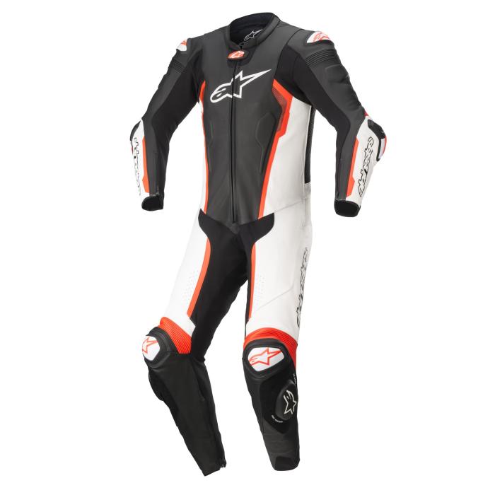 jednodílná moto kombinéza Alpinestars Missille 2 černá/bílá/červená fluo