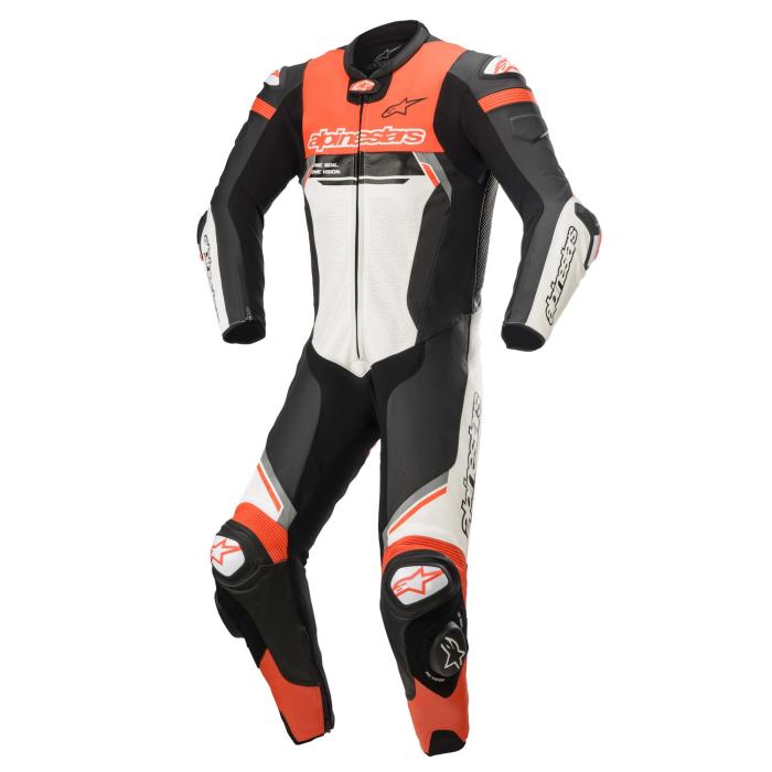 jednodílná moto kombinéza Alpinestars Missille 2 Ignition černá/červená fluo, Velikost 46