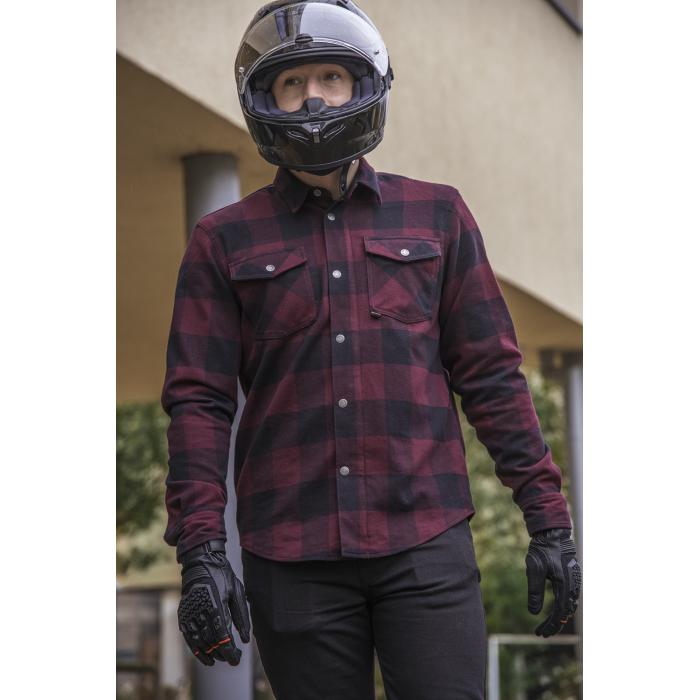 kevlarová moto košile Oxford Kickback 2.0 červená/černá, Velikost 4XL