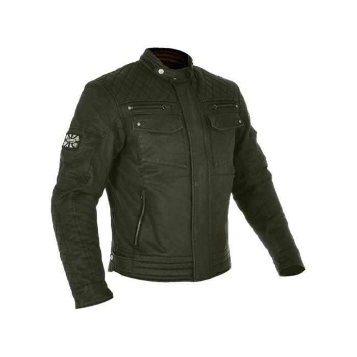 textilní moto bunda Oxford Hardy Wax tmavě zelená, Velikost 4XL