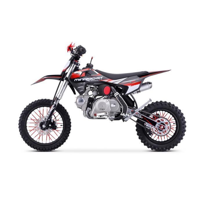 pitbike Mini Rocket DK110 Poloautomat + startér, Barva červená