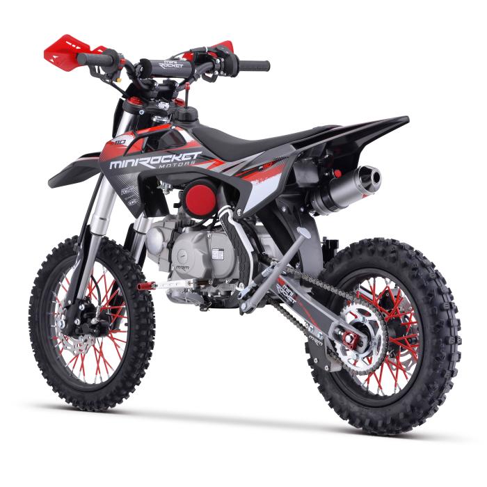 pitbike Mini Rocket DK110 Poloautomat + startér, Barva červená