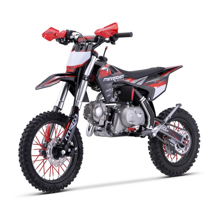 pitbike Mini Rocket DK110 Poloautomat + startér, Barva červená