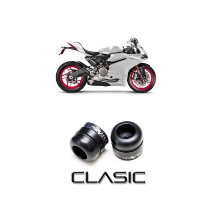 padací protektory pro Ducati Monster 821 - do os kol, Varianta Conus, barva korunky(pouze pro Gatling, Dragon, Slider) bílá