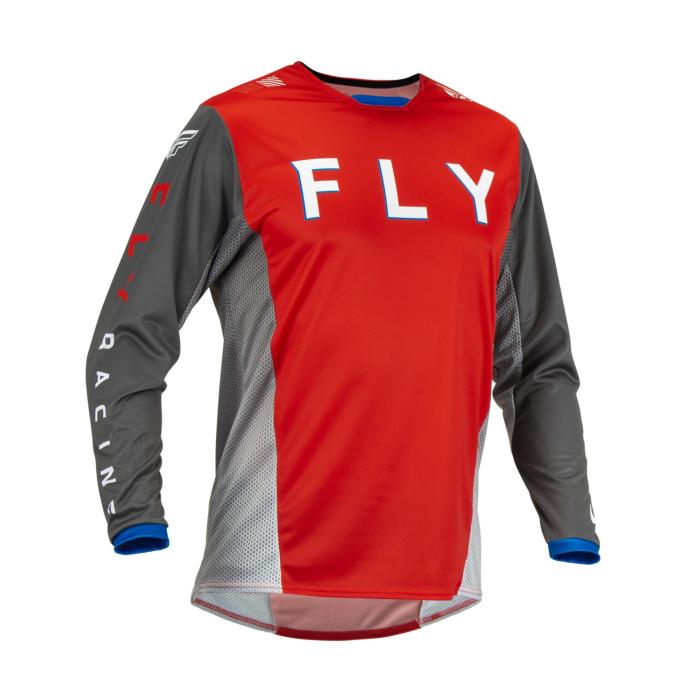 motokrosový dres Fly Racing Kinetic červená/šedá