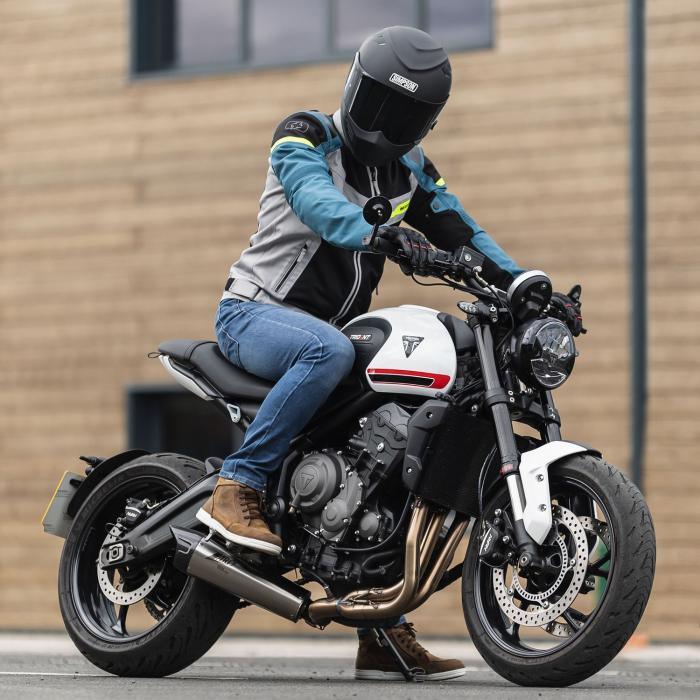 moto kalhoty Oxford Original Approved Jeans AA volný střih sepraná světle modrá, Velikost kalhot 30/30