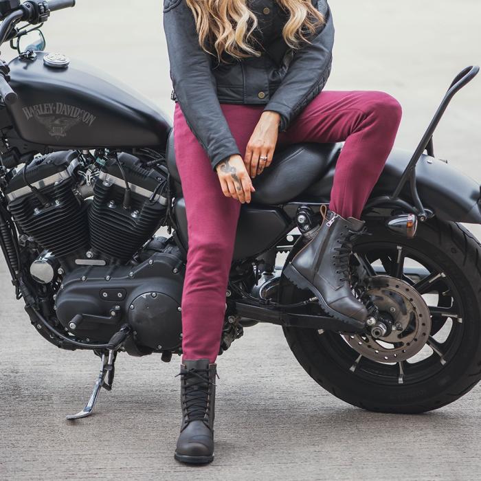 dámské moto kalhoty Oxford Super Leggings 2.0 bordó, Velikost 6