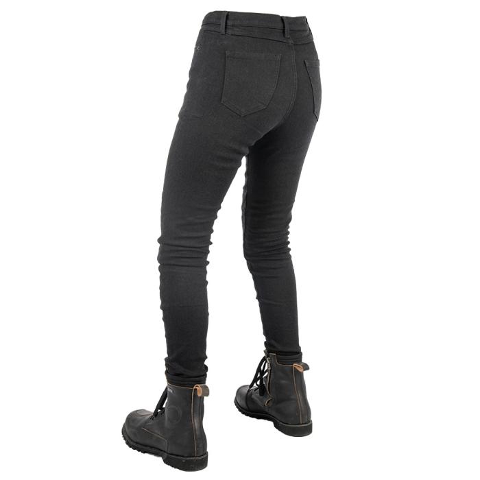 dámské moto kalhoty Oxford Original Approved Jeggings AA černé, Délka prodloužené, Velikost 10