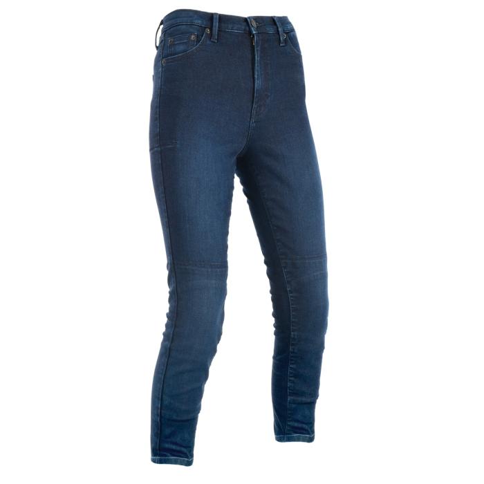 dámské moto kalhoty Oxford Original Approved Jeggings AA modré indigo, Délka prodloužené, Velikost 12