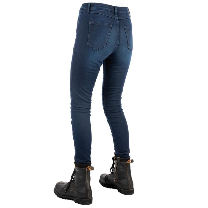 dámské moto kalhoty Oxford Original Approved Jeggings AA modré indigo, Délka prodloužené, Velikost 12