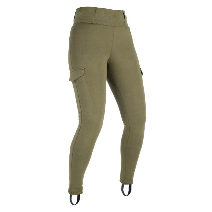 dámské moto kalhoty Oxford Super Cargo khaki, Délka zkrácené, Velikost 16