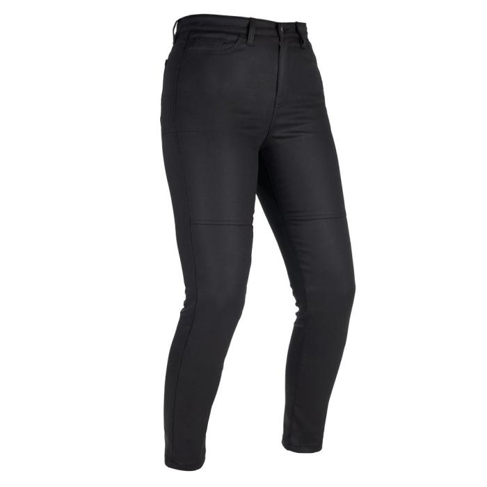 dámské moto kalhoty Oxford Original Approved Waxed Jeggings AA černé, Délka standart, Velikost 8