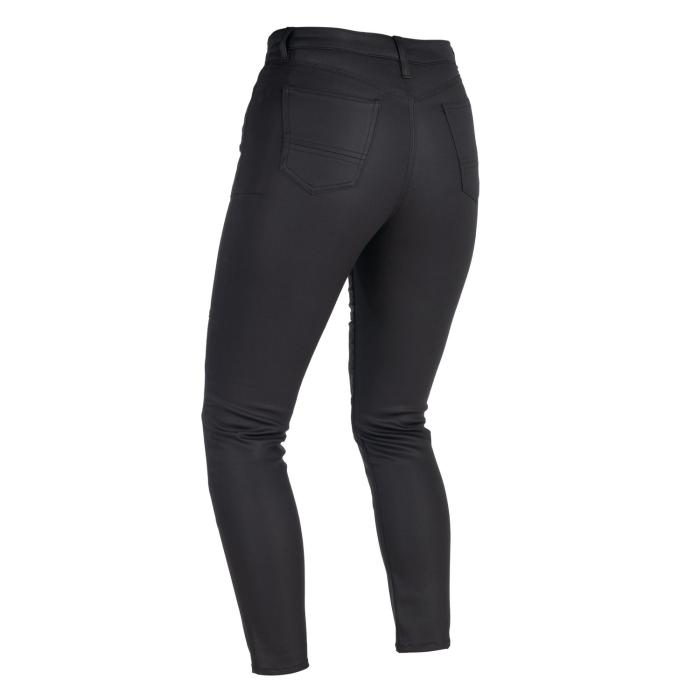 dámské moto kalhoty Oxford Original Approved Waxed Jeggings AA černé, Délka standart, Velikost 8