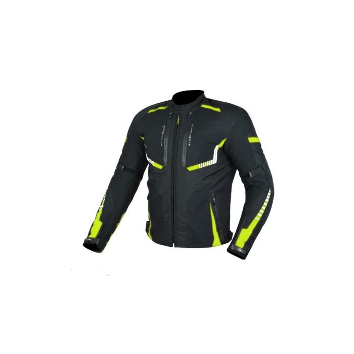 textilní moto bunda Maxx NF2119 černá/žlutá fluo, Velikost S