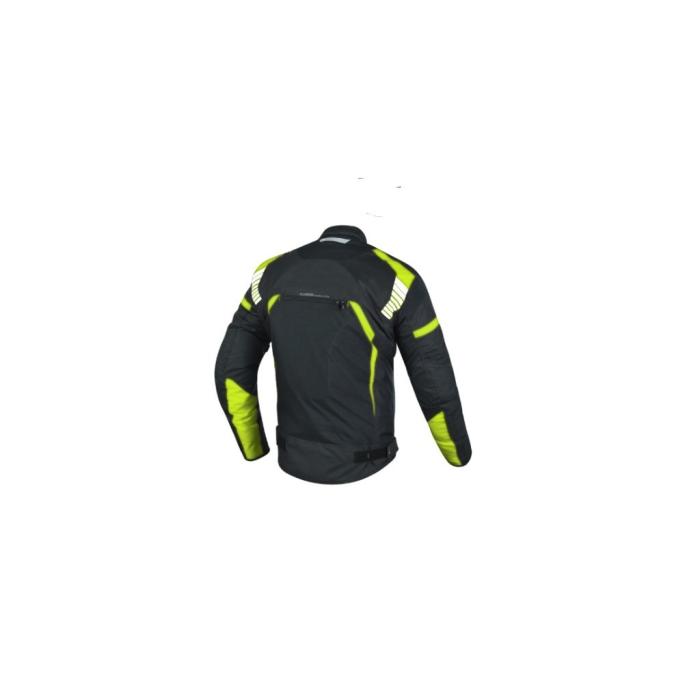 textilní moto bunda Maxx NF2119 černá/žlutá fluo, Velikost 4XL