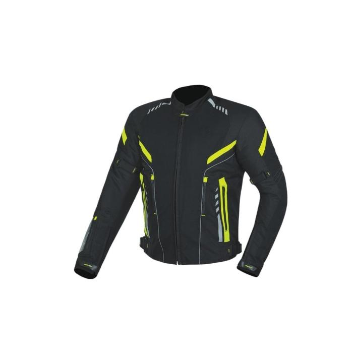 textilní moto bunda Maxx NF2125 černá/žlutá fluo, Velikost XXL