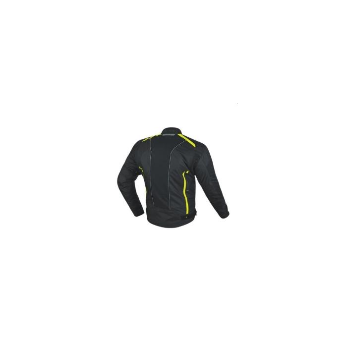 textilní moto bunda Maxx NF2125 černá/žlutá fluo, Velikost 4XL