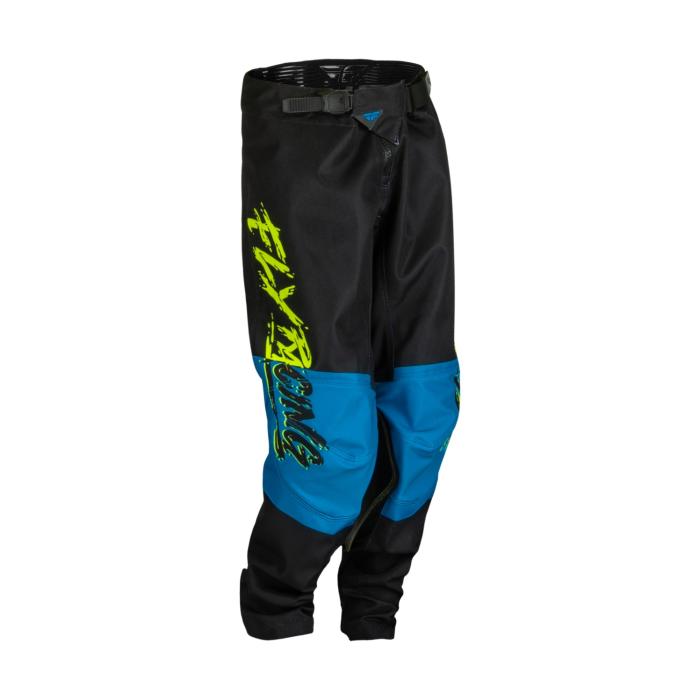 dětské motokrosové kalhoty Fly Racing Kinetic Chaos hi-vis/černá/modrá, Velikost 18