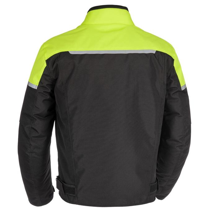 textilní moto bunda Oxford Spartan Short WP černá/žlutá fluo, Velikost 4XL