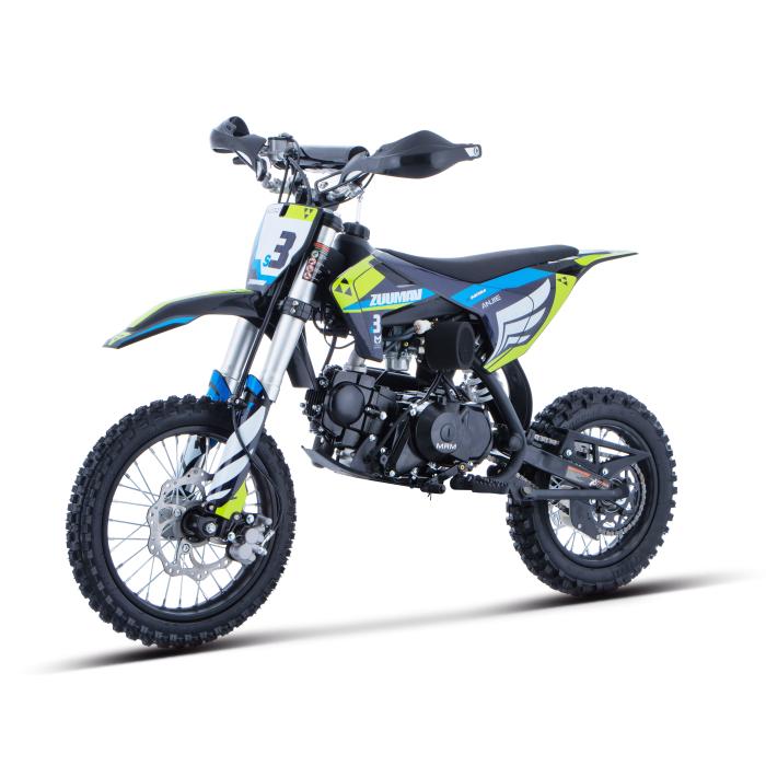 pitbike Zuumav S3 125ccm poloautomat se startérem, Barva černá