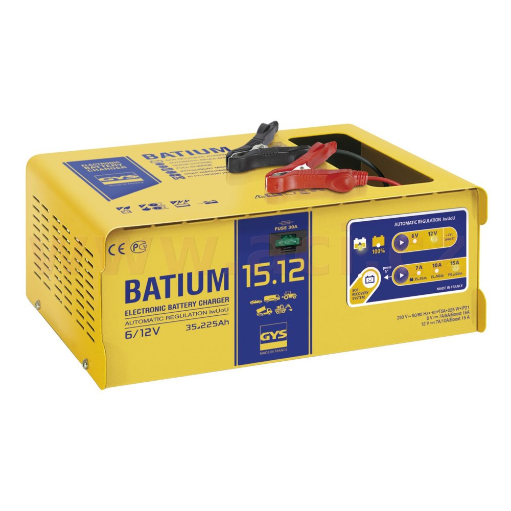 nabíječka GYS BATIUM 15.12 6/12 V, 225 Ah, 15 A