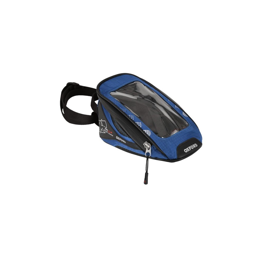 tankbag na motocykl M1R Micro, OXFORD (černý/modrý, objem 1 l)