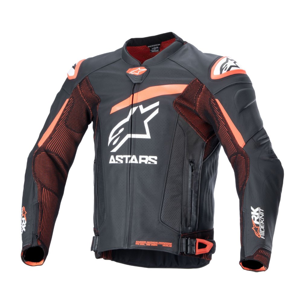 bunda GP PLUS R 4 RIDEKNIT, ALPINESTARS (černá/červená fluo/bílá) 2025