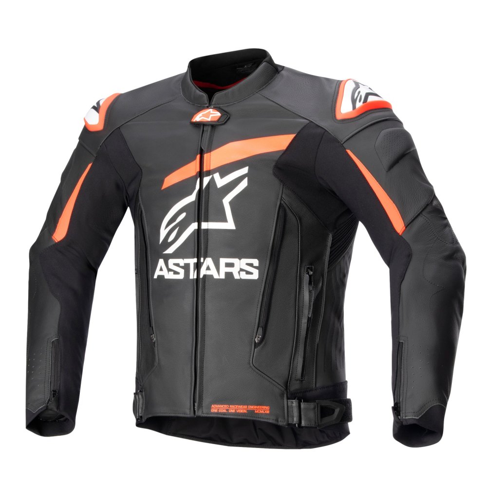 bunda GP PLUS 4, ALPINESTARS (černá/červená fluo/bílá) 2025