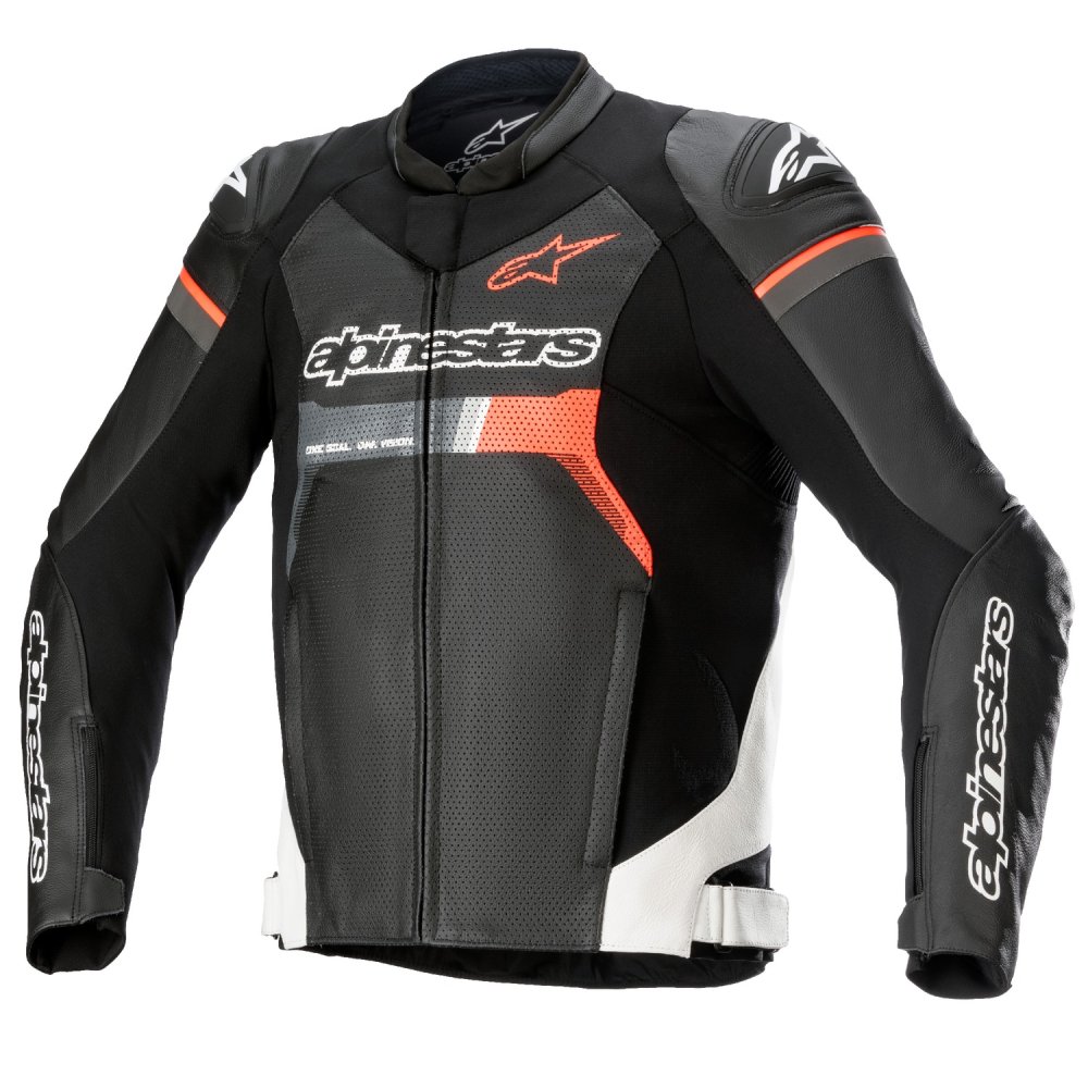 bunda GP FORCE AIRFLOW, ALPINESTARS (černá/bílá/červená fluo) 2025