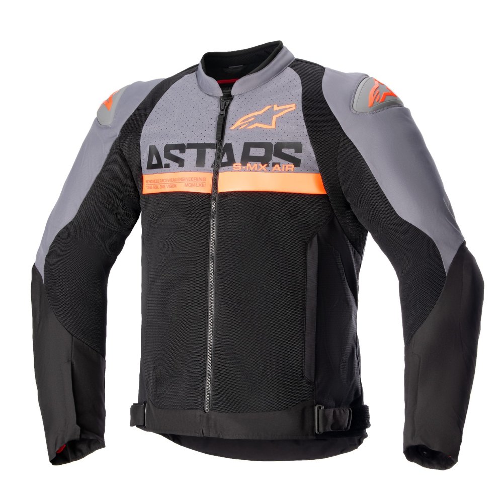 bunda SMX AIR, ALPINESTARS (tmavě šedá/černá/oranžová fluo) 2025