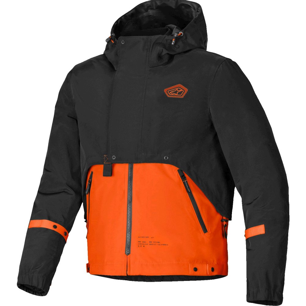 bunda MOOTANT WATERPROOF PARKA, ALPINESTARS (černá/oranžová fluo) 2025