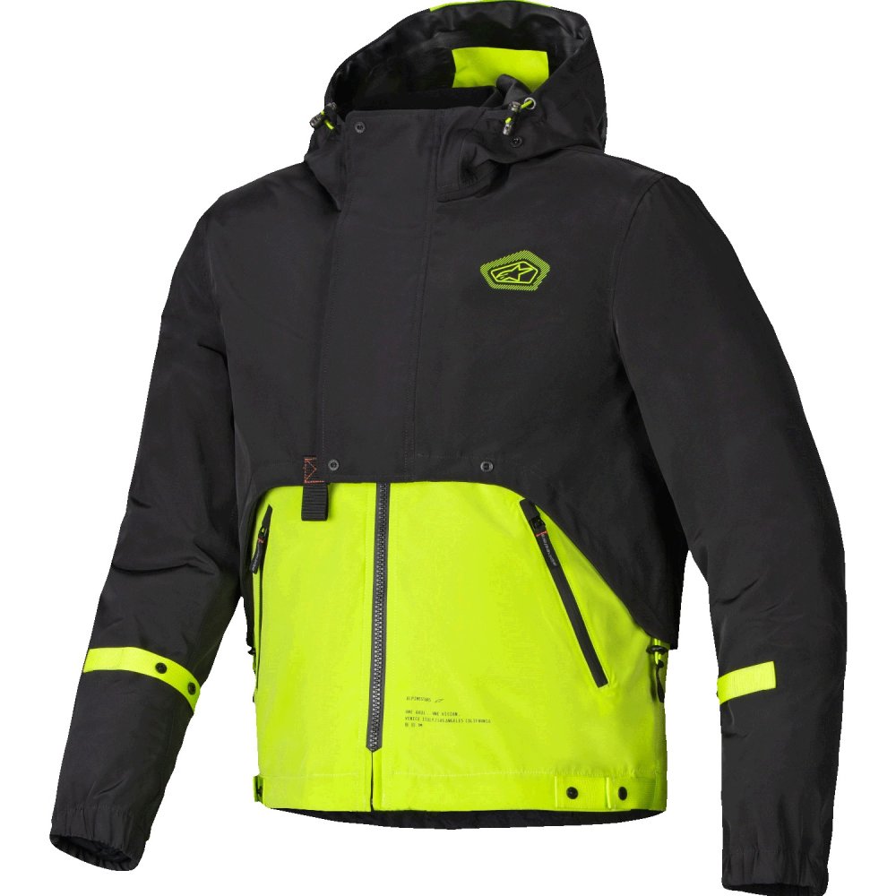 bunda MOOTANT WATERPROOF PARKA, ALPINESTARS (černá/žlutá fluo) 2025