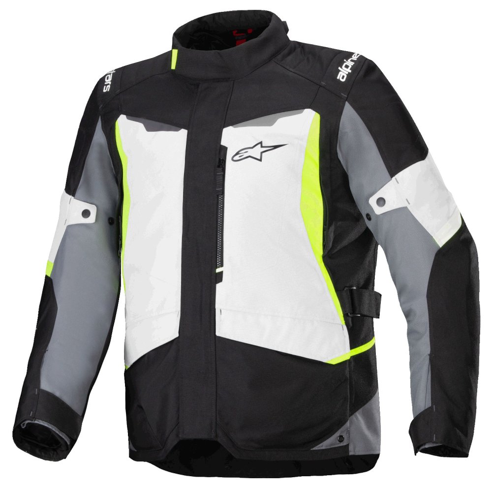 bunda ST-1 WATERPROOF, ALPINESTARS (světle šedá/černá/žlutá fluo) 2025