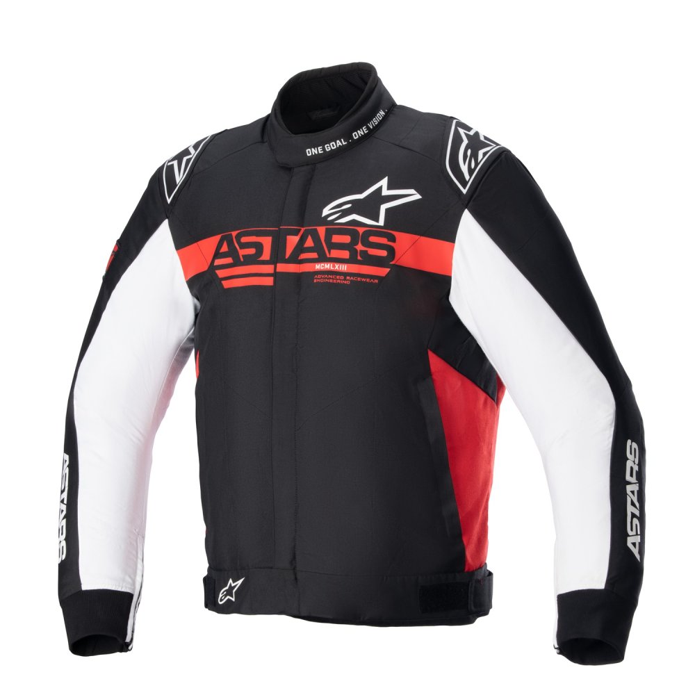 bunda MONZA SPORT, ALPINESTARS (černá/červená/bílá) 2025