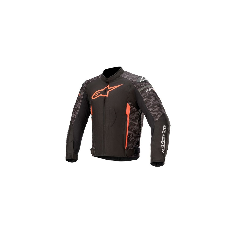 bunda T-GP PLUS R 3, ALPINESTARS (černá maskáčová/červená fluo)