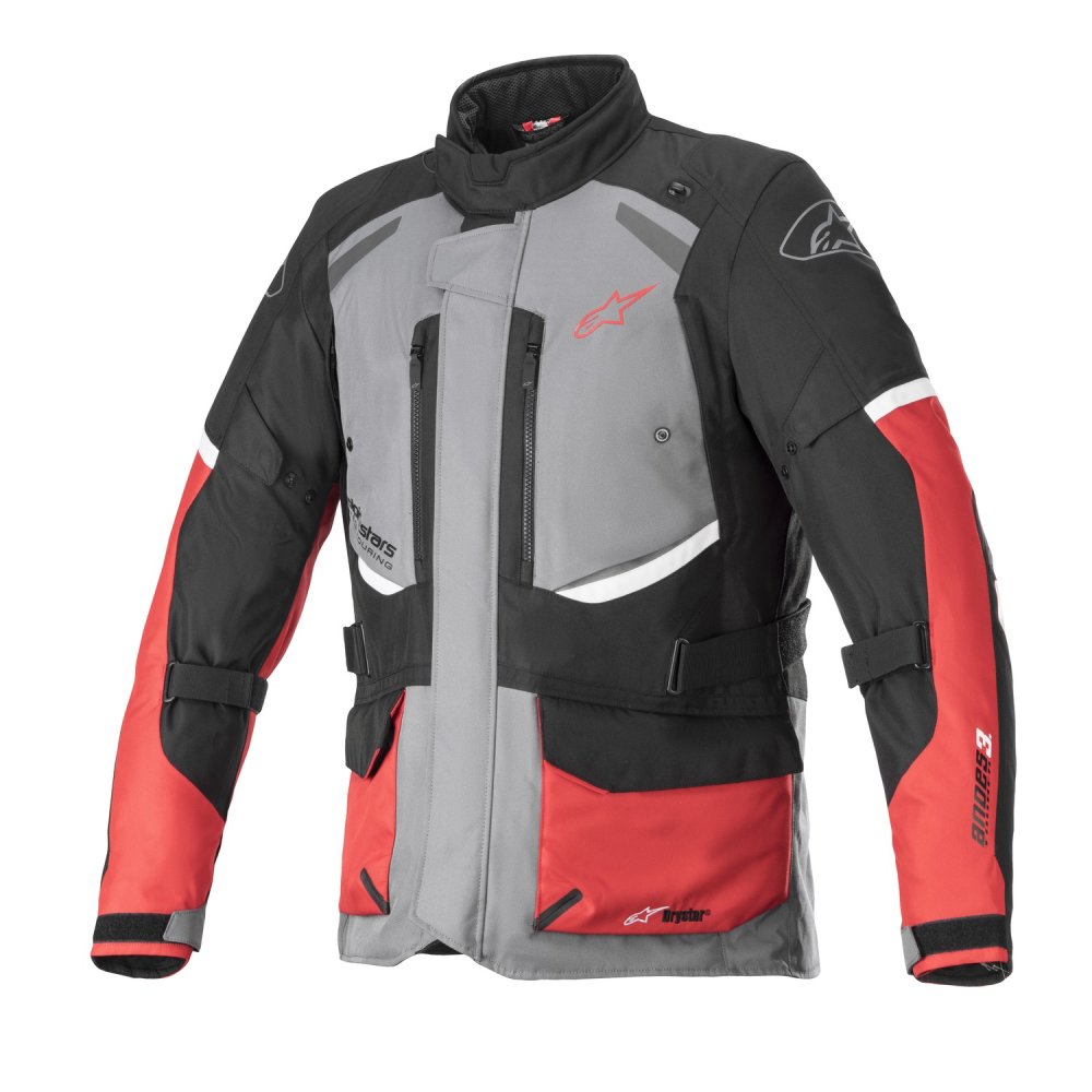 bunda ANDES DRYSTAR, ALPINESTARS (šedá/černá/červená) 2025