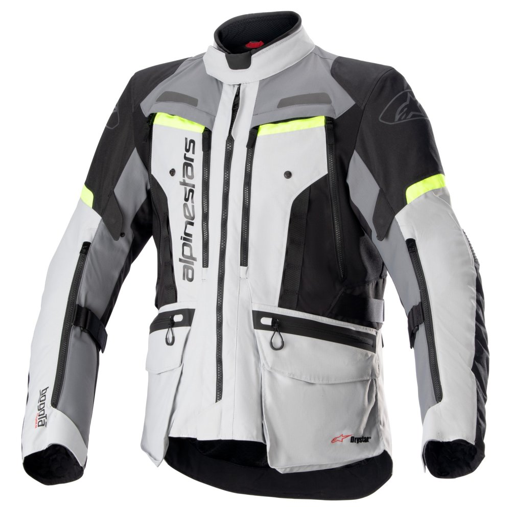 bunda BOGOTA PRO DRYSTAR, ALPINESTARS (šedá/tmavě šedá/černá/žlutá fluo) 2025