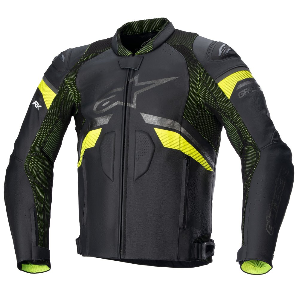 bunda GP PLUS R RIDEKNIT, TECH-AIR 5 kompatibilní, ALPINESTARS (černá/žlutá fluo)