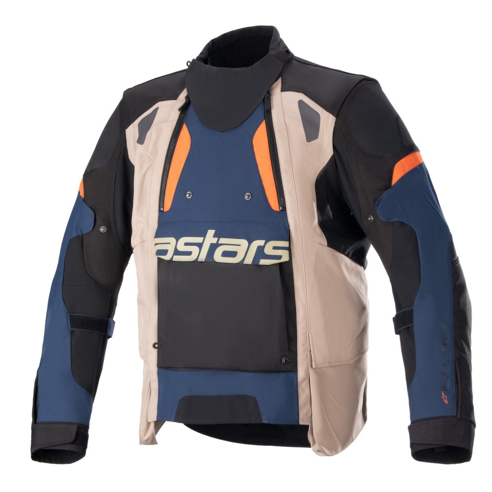 bunda HALO DRYSTAR, ALPINESTARS (tmavě modrá/khaki/oranžová/černá) 2025