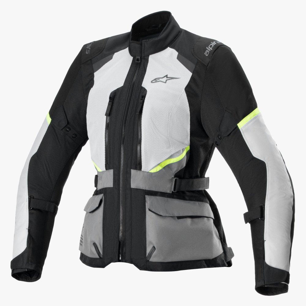 bunda STELLA ANDES AIR DRYSTAR, ALPINESTARS, dámská (světle šedá/tmavě šedá/černá/žlutá fluo) 2025