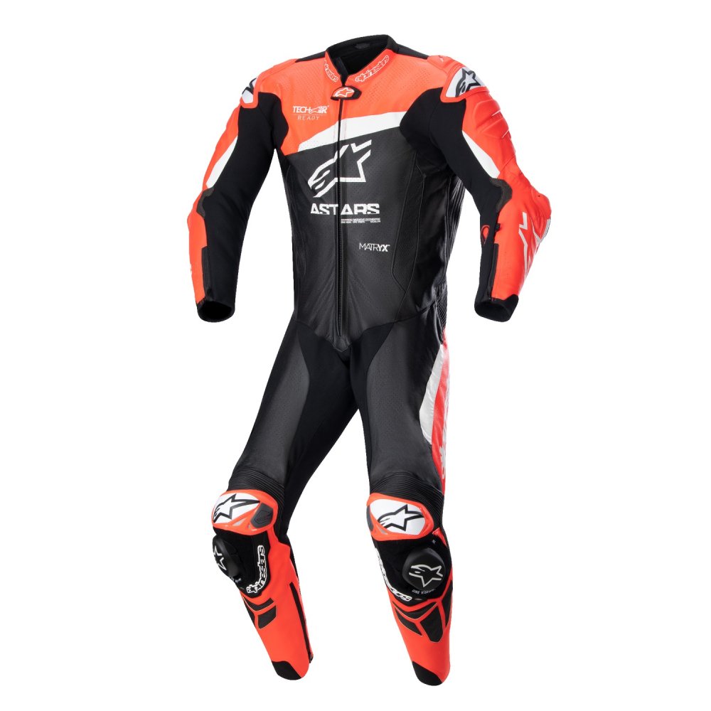 jednodílná kombinéza GP PLUS 4, TECH-AIR kompatibilní, ALPINESTARS (černá/červená fluo/bílá) 2024