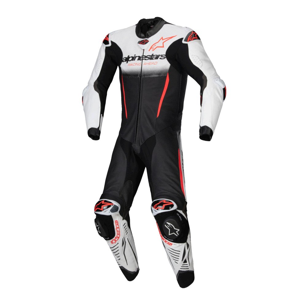 jednodílná kombinéza GP-R7, TECH-AIR ready/kompatibilní, ALPINESTARS (bílá/černá/červená fluo) 2025