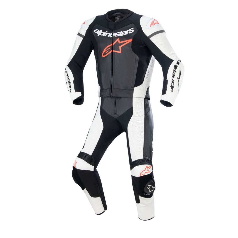 dvoudílná kombinéza GP FORCE LURV, ALPINESTARS (bílá/černá/červená fluo) 2025