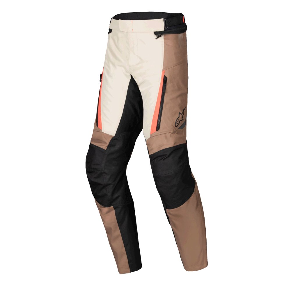 kalhoty ST-1 WATERPROOF, ALPINESTARS (tmavá khaki/písková/černá/červená fluo) 2025