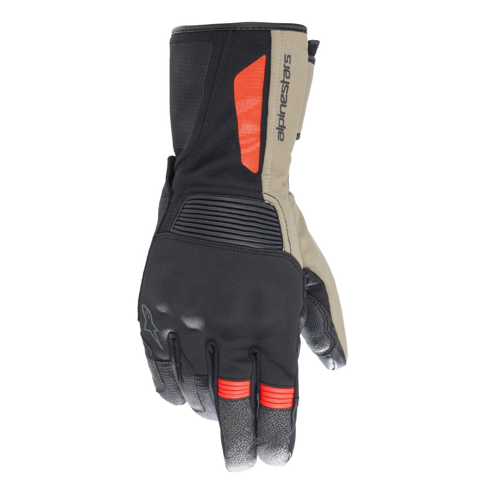 rukavice DENALI AEROGEL DRYSTAR, ALPINESTARS (černá/khaki/červená fluo) 2025